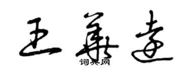 曾慶福王華遠草書個性簽名怎么寫