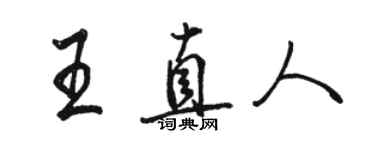 駱恆光王直人行書個性簽名怎么寫