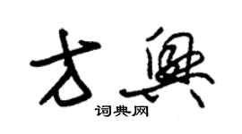 朱錫榮方興草書個性簽名怎么寫