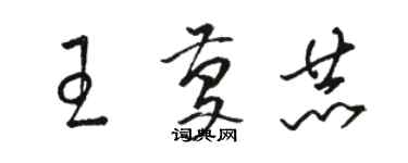 駱恆光王慶赫草書個性簽名怎么寫