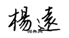王正良楊遠行書個性簽名怎么寫