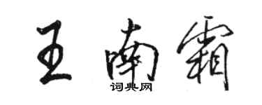 駱恆光王南霜行書個性簽名怎么寫