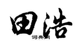 胡問遂田浩行書個性簽名怎么寫