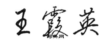 駱恆光王霞英行書個性簽名怎么寫