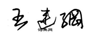 朱錫榮王連綱草書個性簽名怎么寫