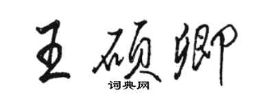 駱恆光王碩卿行書個性簽名怎么寫