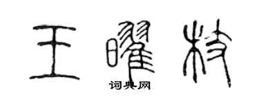 陳聲遠王耀枝篆書個性簽名怎么寫