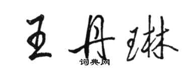 駱恆光王丹琳行書個性簽名怎么寫