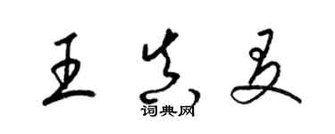 梁錦英王真友草書個性簽名怎么寫