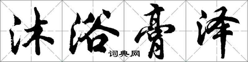 胡問遂沐浴膏澤行書怎么寫