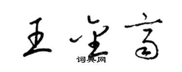 梁錦英王金齊草書個性簽名怎么寫