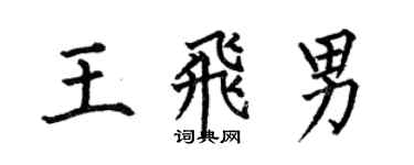 何伯昌王飛男楷書個性簽名怎么寫
