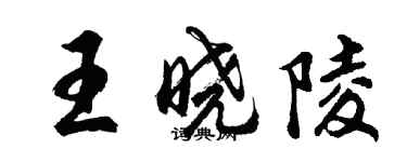 胡問遂王曉陵行書個性簽名怎么寫