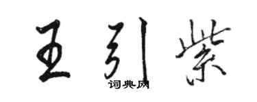 駱恆光王引紫行書個性簽名怎么寫