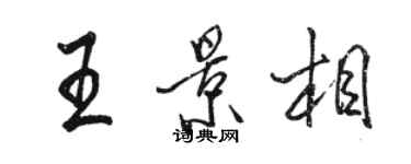 駱恆光王景相行書個性簽名怎么寫