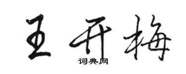 駱恆光王開梅行書個性簽名怎么寫