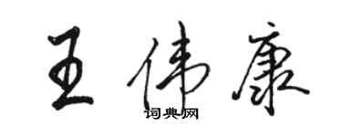 駱恆光王偉康行書個性簽名怎么寫