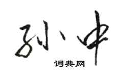 駱恆光孫中行書個性簽名怎么寫