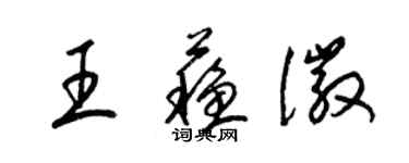 梁錦英王蘇徽草書個性簽名怎么寫