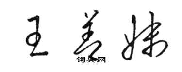 駱恆光王善妹草書個性簽名怎么寫