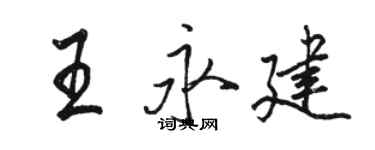 駱恆光王永建行書個性簽名怎么寫