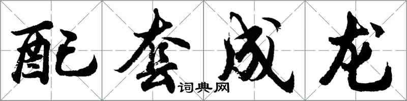 胡問遂配套成龍行書怎么寫