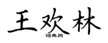丁謙王歡林楷書個性簽名怎么寫