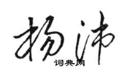 駱恆光楊沛草書個性簽名怎么寫