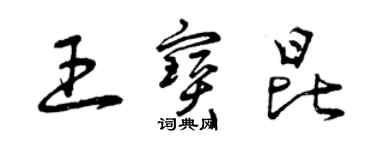 曾慶福王寶昆草書個性簽名怎么寫