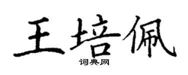 丁謙王培佩楷書個性簽名怎么寫