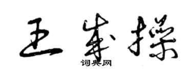 曾慶福王成操草書個性簽名怎么寫