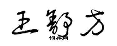 曾慶福王舒方草書個性簽名怎么寫