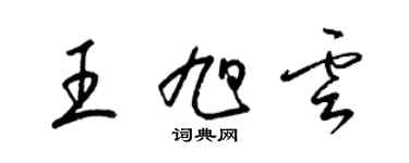 梁錦英王旭雲草書個性簽名怎么寫