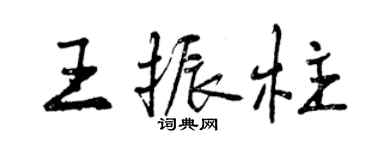 曾慶福王振柱行書個性簽名怎么寫