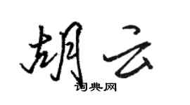 駱恆光胡云行書個性簽名怎么寫
