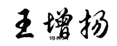 胡問遂王增揚行書個性簽名怎么寫