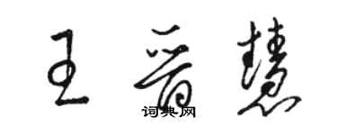 駱恆光王晉慧草書個性簽名怎么寫