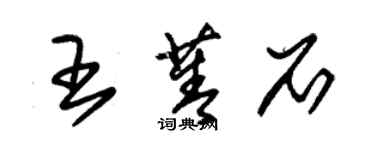 朱錫榮王菁石草書個性簽名怎么寫