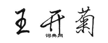 駱恆光王開菊行書個性簽名怎么寫