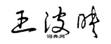 曾慶福王波映草書個性簽名怎么寫