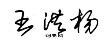 朱錫榮王洪楊草書個性簽名怎么寫