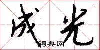 成光怎么寫好看