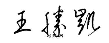 梁錦英王勝凱草書個性簽名怎么寫