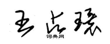 朱錫榮王占環草書個性簽名怎么寫