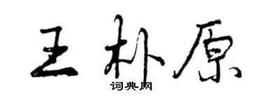 曾慶福王朴原行書個性簽名怎么寫