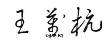 駱恆光王萬杭草書個性簽名怎么寫