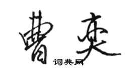 駱恆光曹奕行書個性簽名怎么寫