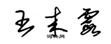 朱錫榮王來霞草書個性簽名怎么寫