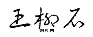 曾慶福王柳石草書個性簽名怎么寫