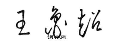 駱恆光王魯超草書個性簽名怎么寫